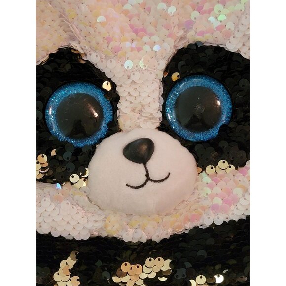 Ty Sequin Panda "Bamboo" Backpack With Adjustable Straps & Pink Lining - Picture 7 of 7